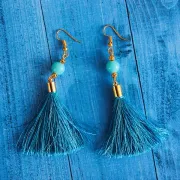 Pendientes de oro con turquesa para el verano