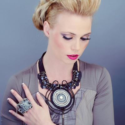 Modern necklace and ring set for the summer Modern necklace and ring set for the summer