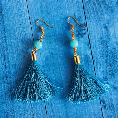 Pendientes de oro con turquesa para el verano